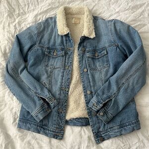 Roxy Light Blue Jean Jacket with White Collar